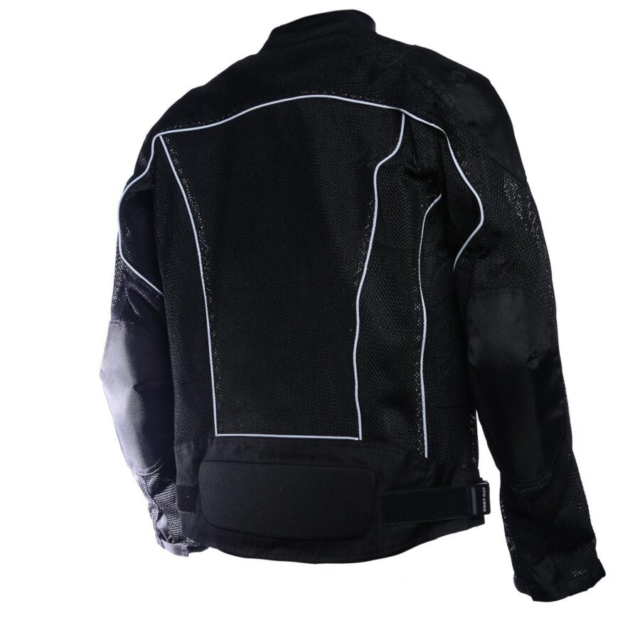 Ligamar Black Summer Mesh Motorcycle Jacket – Breathable Riding Gear - Image 5