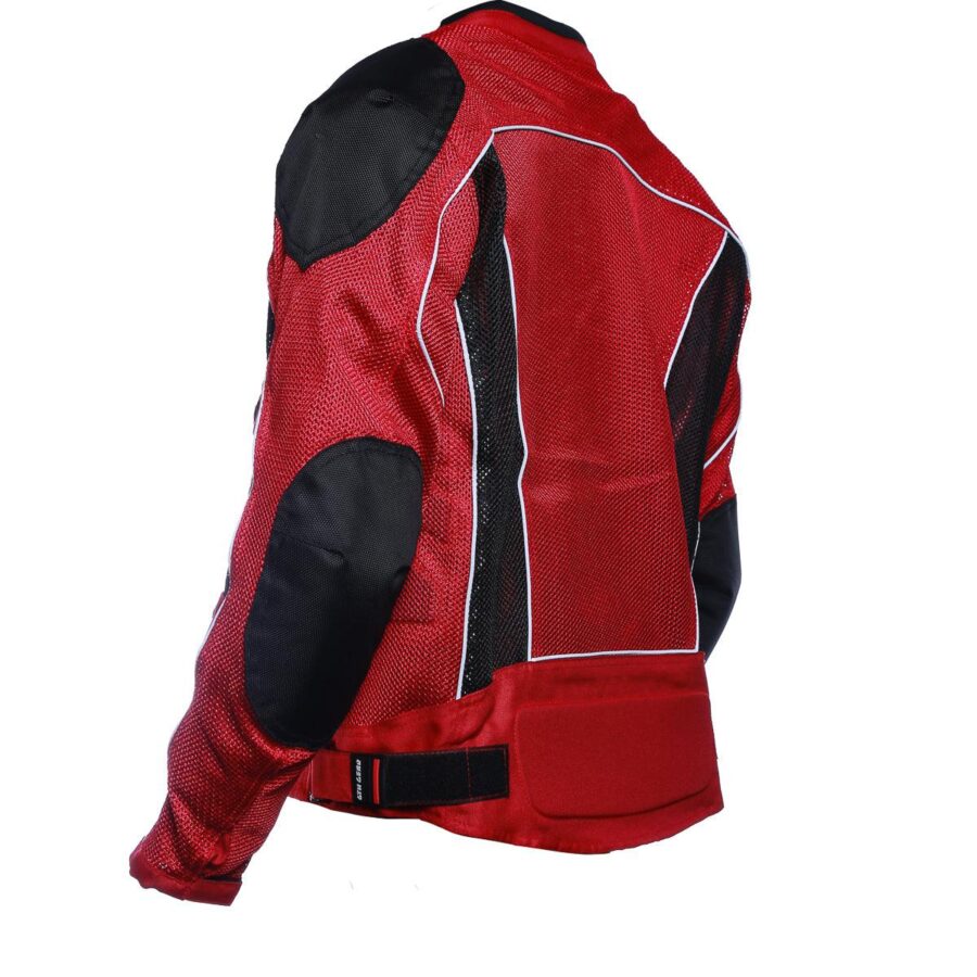 Ligamar Red Summer Mesh Motorcycle Jacket – Breathable Riding Jacket - Image 2