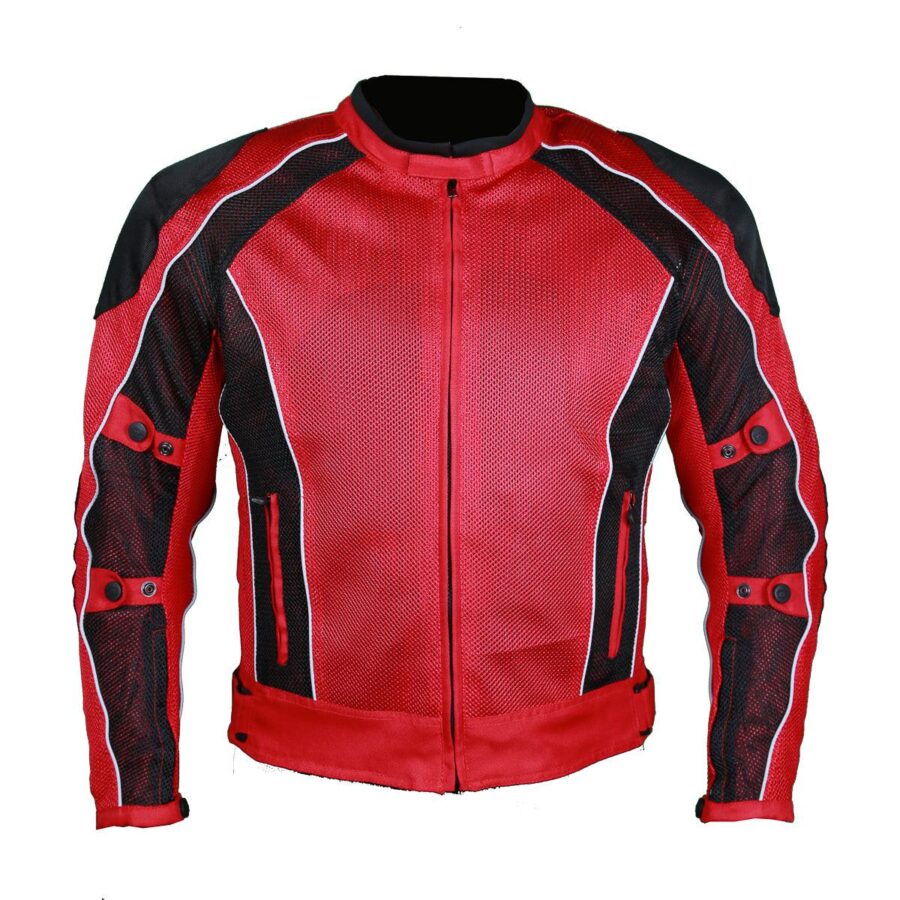 Ligamar Red Summer Mesh Motorcycle Jacket – Breathable Riding Jacket - Image 3