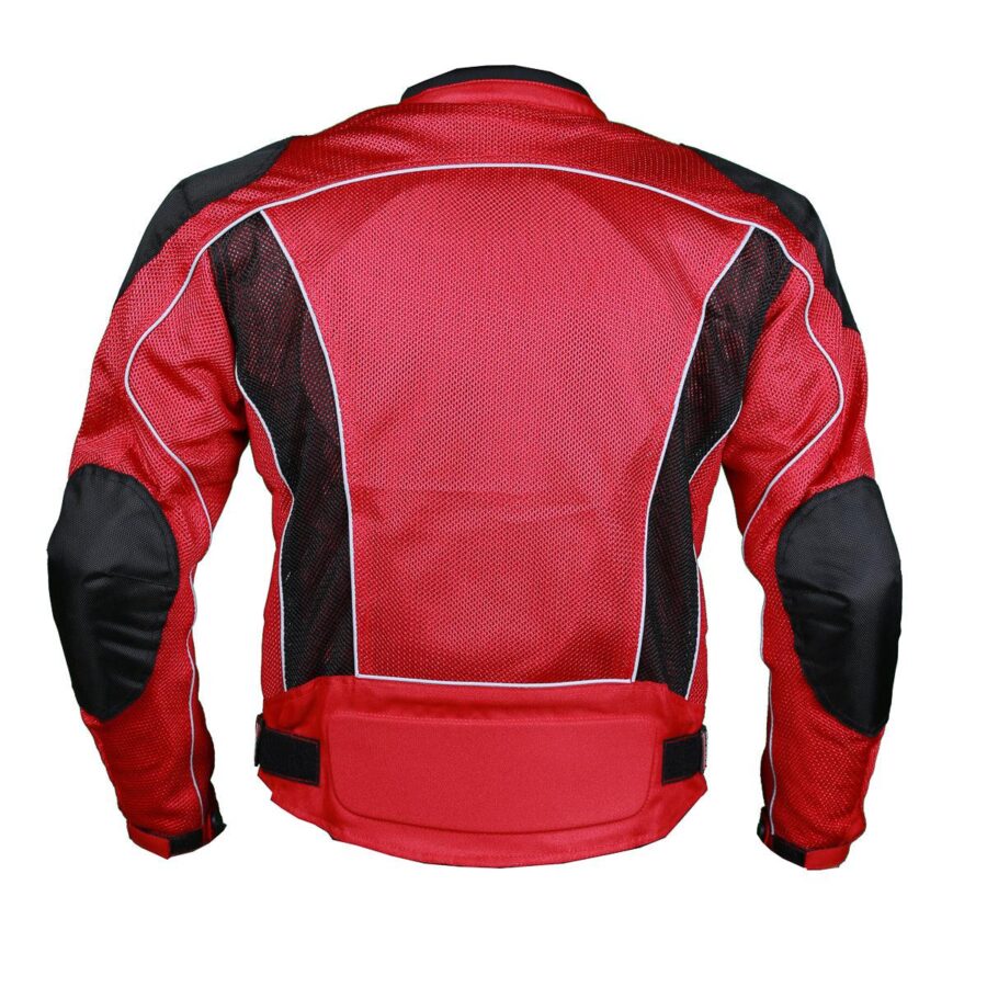 Ligamar Red Summer Mesh Motorcycle Jacket – Breathable Riding Jacket - Image 4