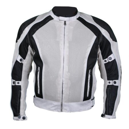Ligamar Silver Summer Mesh Motorcycle Jacket – Lightweight Riding Gear