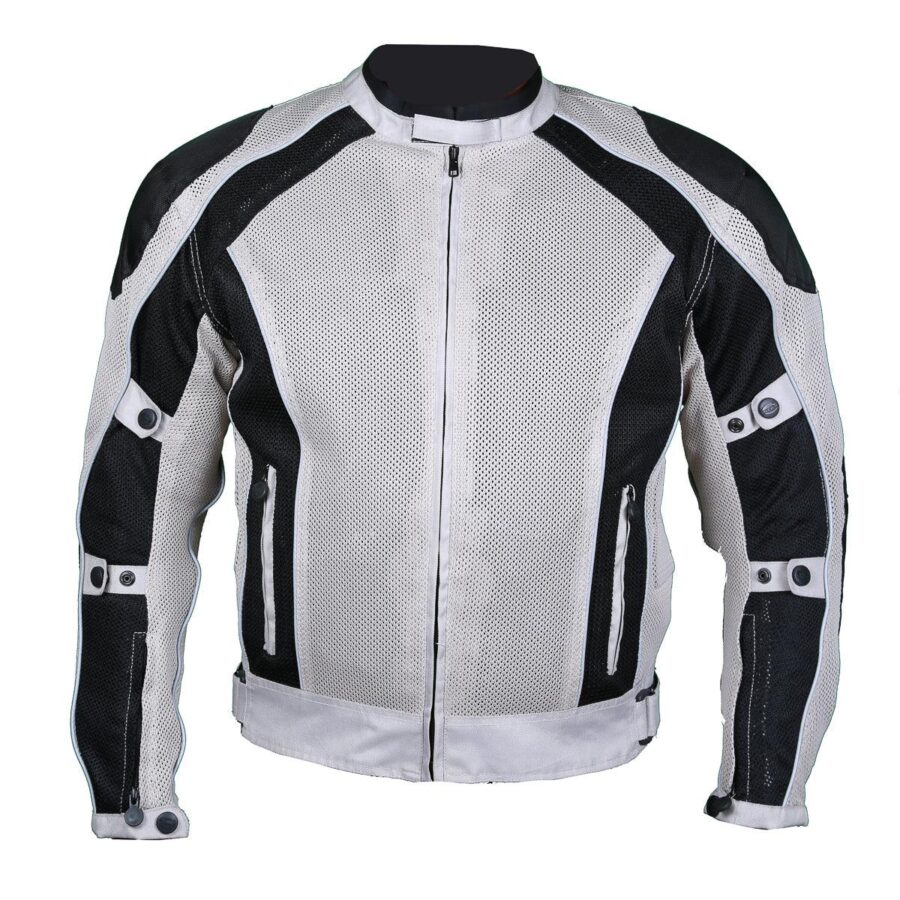 Ligamar Silver Summer Mesh Motorcycle Jacket – Lightweight Riding Gear