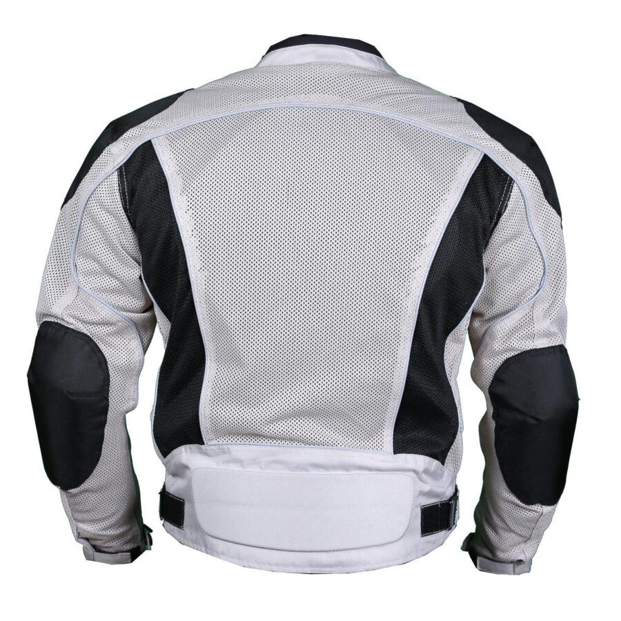 Ligamar Silver Summer Mesh Motorcycle Jacket – Lightweight Riding Gear - Image 2