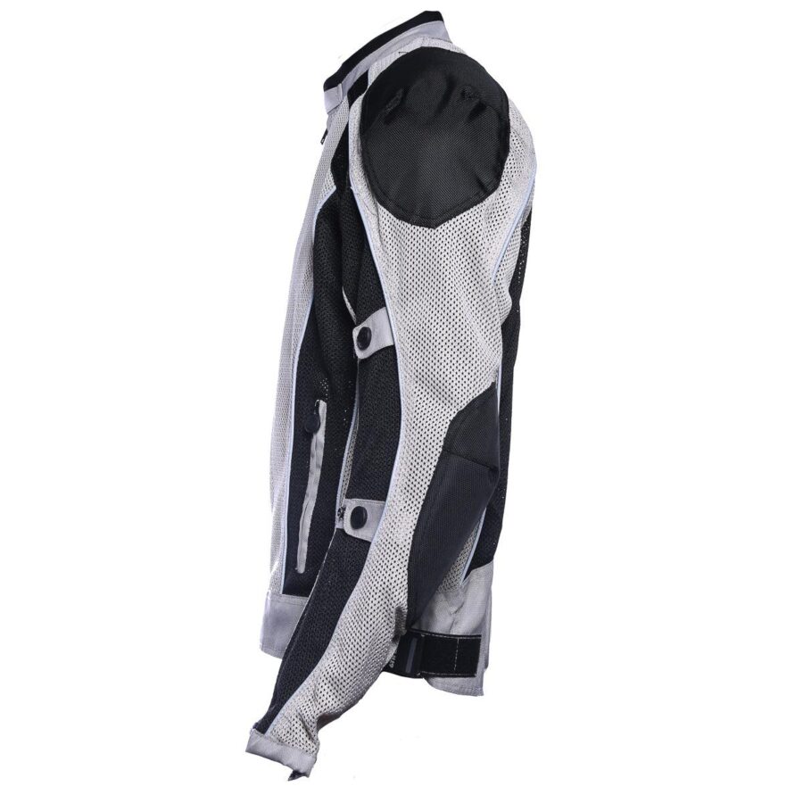 Ligamar Silver Summer Mesh Motorcycle Jacket – Lightweight Riding Gear - Image 4